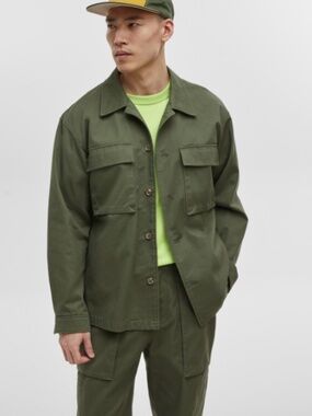 MODE OF ONE Relaxed-Fit Utility Shirt Jacket Men's SIZE M NWT